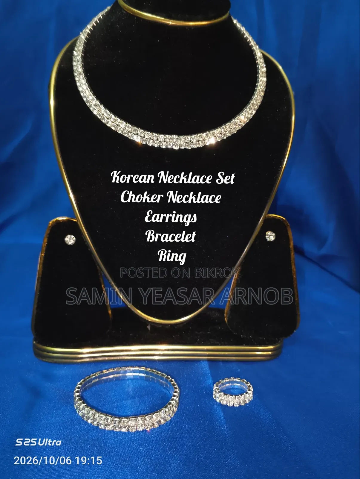 Korean Neckpiece Set Long Drop Pendant Neckpiece