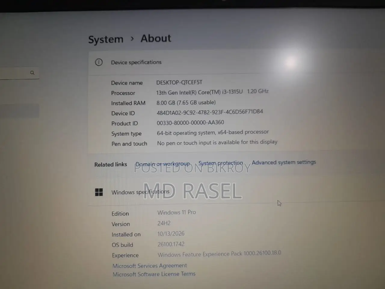 New Laptop HP 8GB Intel Core i3 SSD 512GB