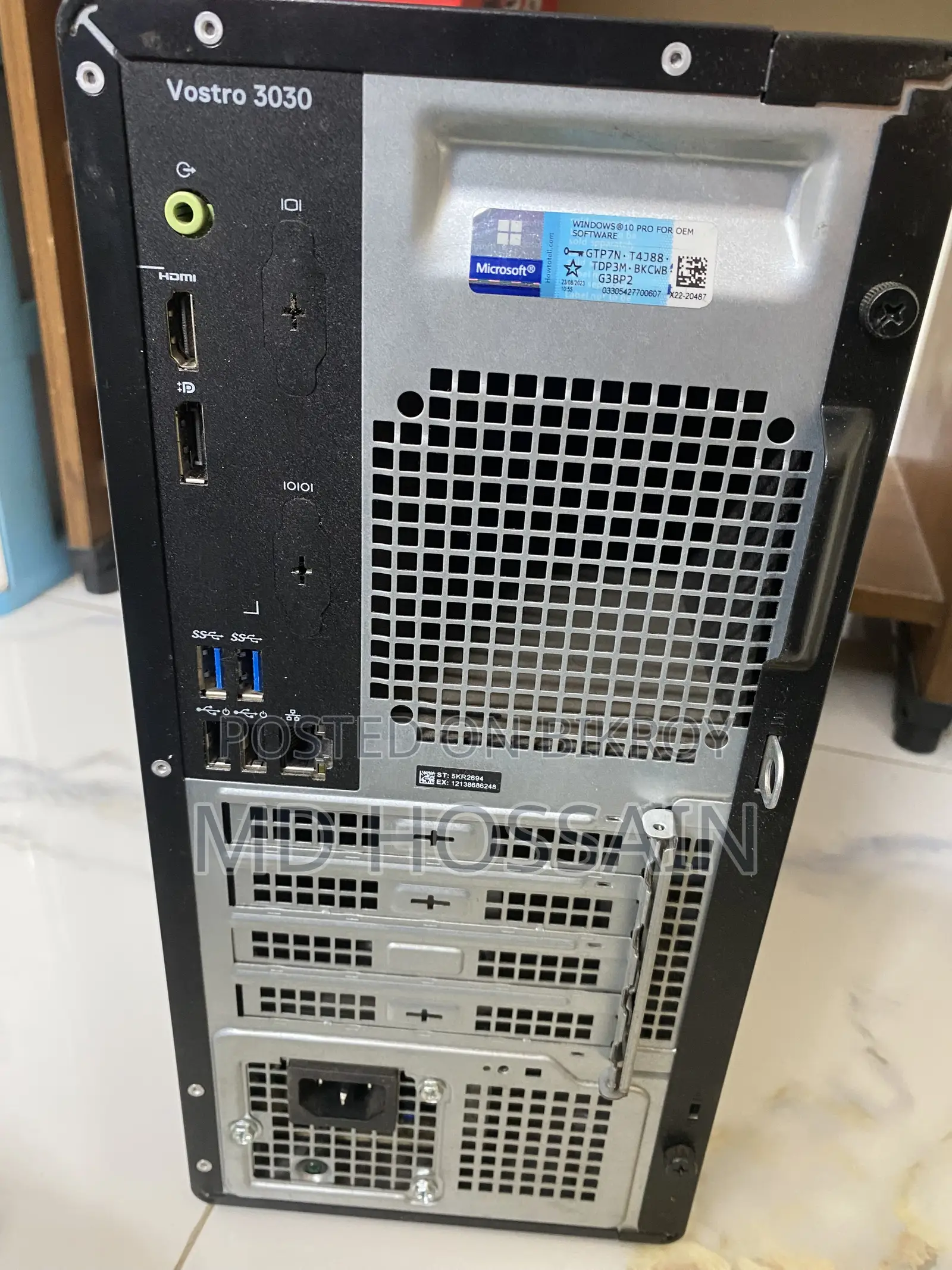 Desktop Computer Dell Vostro 3030 8GB Intel Core i3 SSD 512GB
