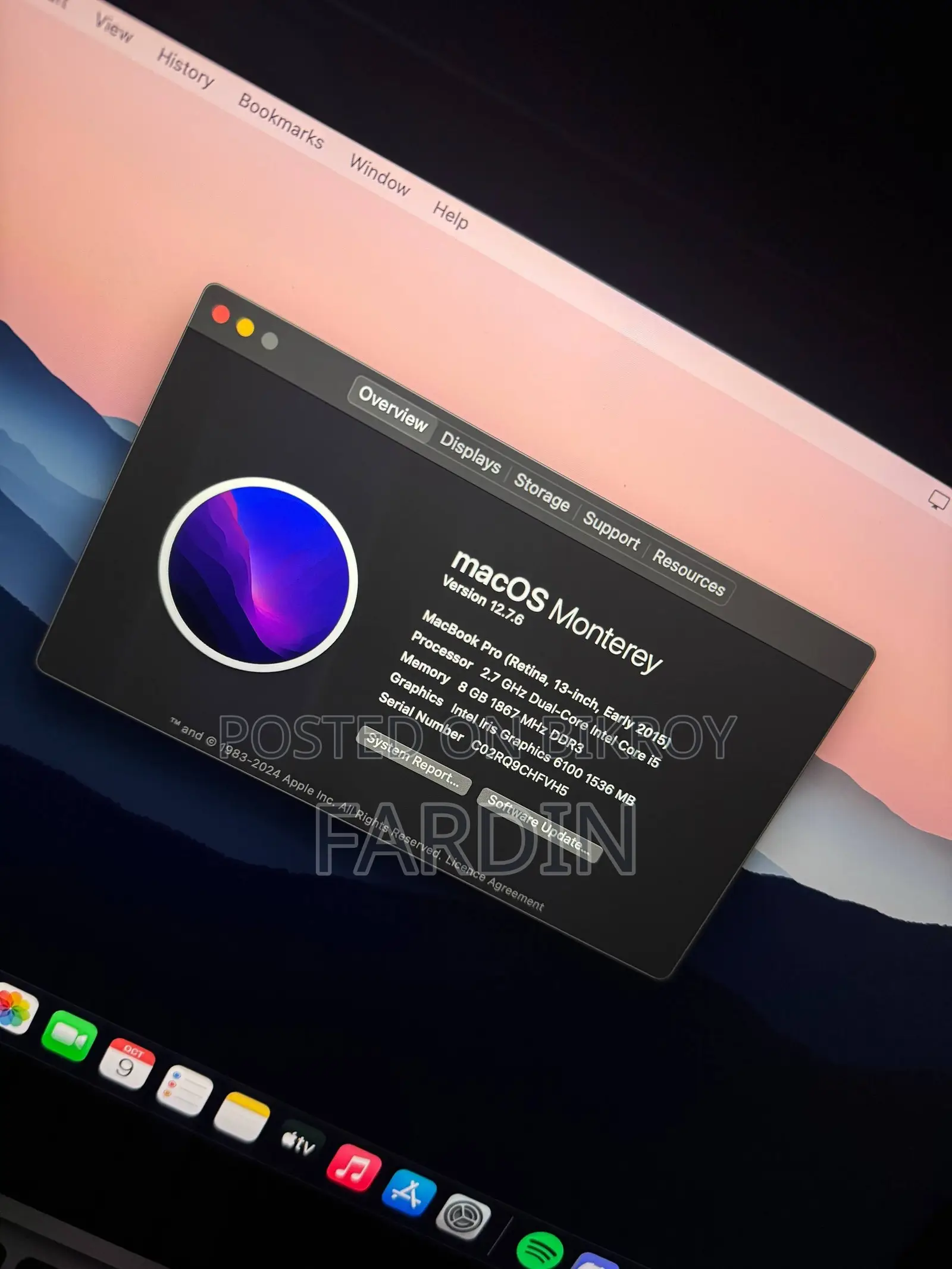 Laptop Apple MacBook Pro 2015 8GB Intel Core i5 SSD 256GB