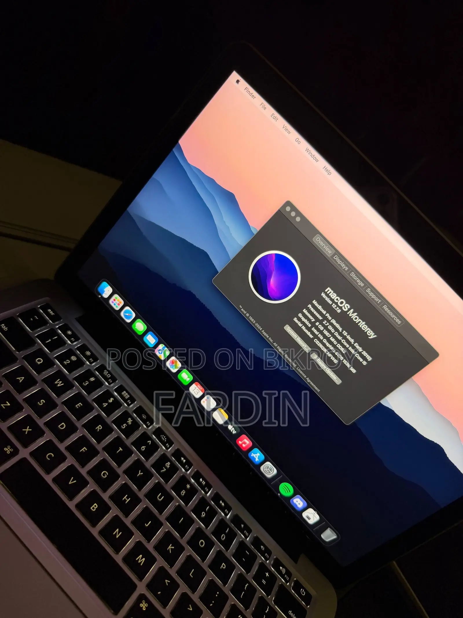 Laptop Apple MacBook Pro 2015 8GB Intel Core i5 SSD 256GB