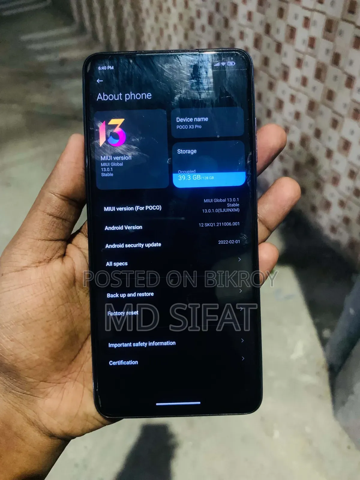 Xiaomi Poco X3 Pro 128 GB Blue