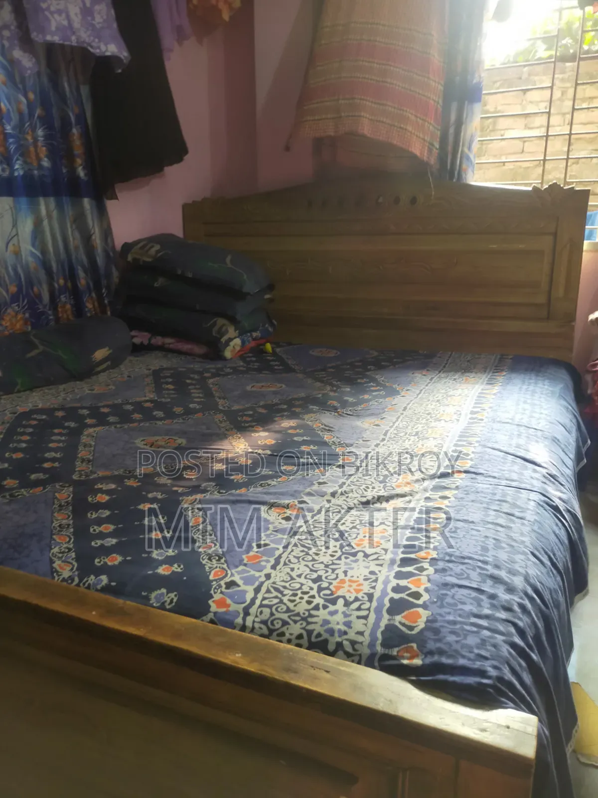 ১০০% চিটাগাং সেগুন কাঠের খাট বিক্রি হবে