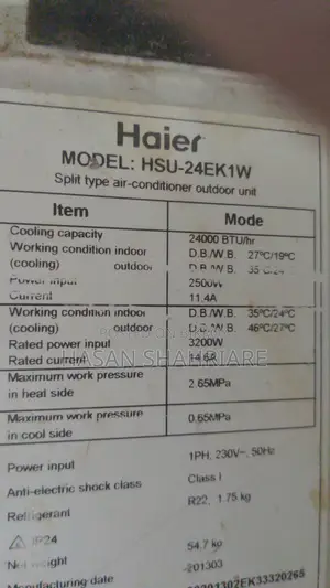 Used Haier 2 Ton a/C's Outdoor Unit