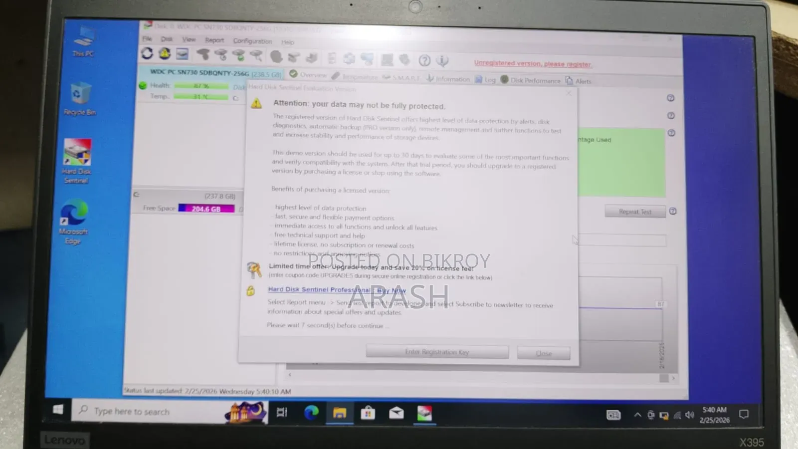 Laptop Lenovo ThinkPad X395 16GB AMD Ryzen 5 SSD 256GB