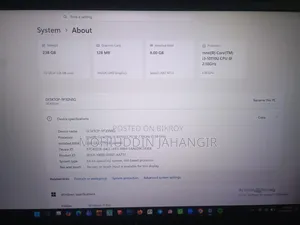 Laptop 8GB Intel Core i3 SSD 128GB