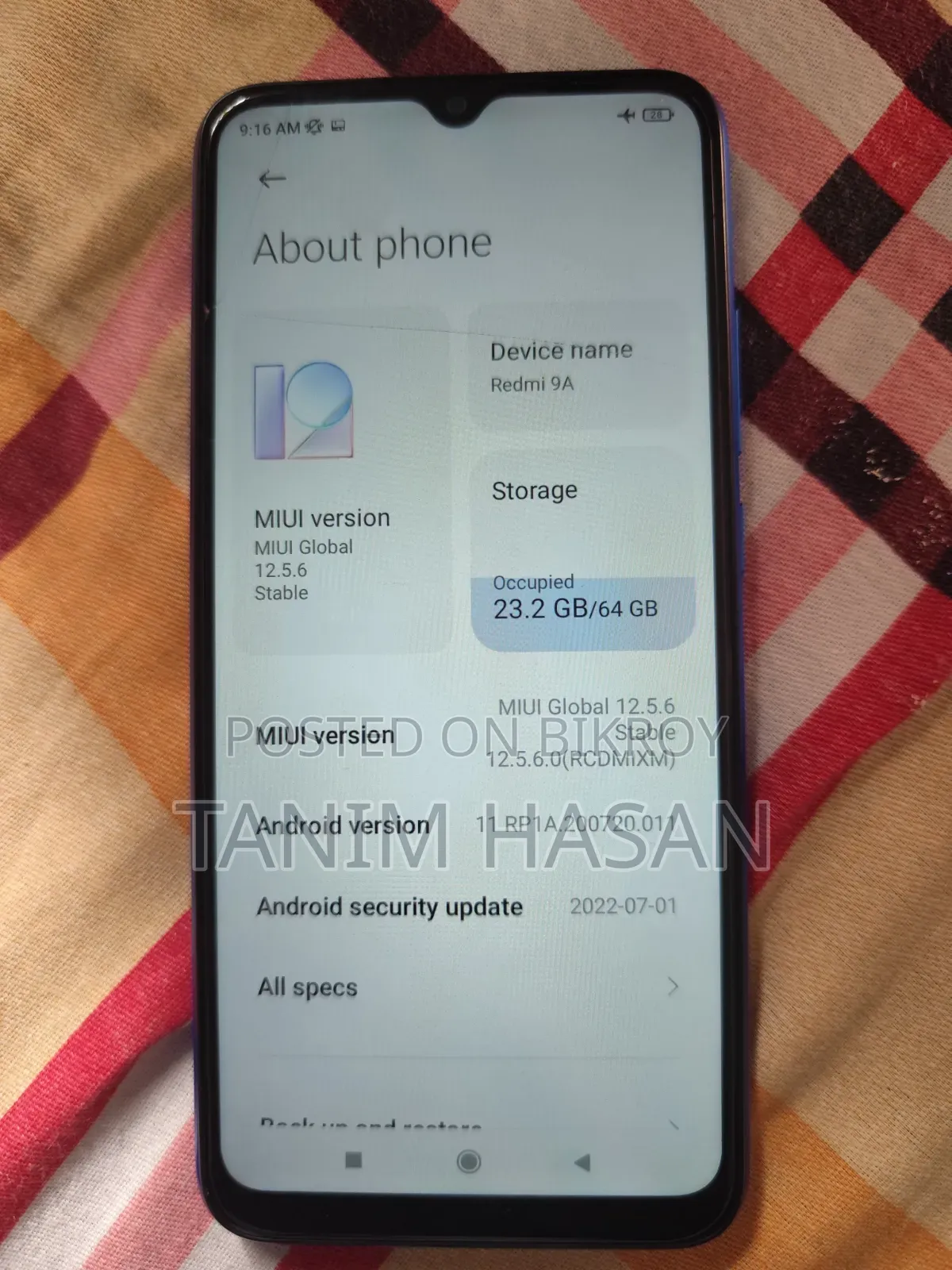 4 GB Blue Mobile Phone