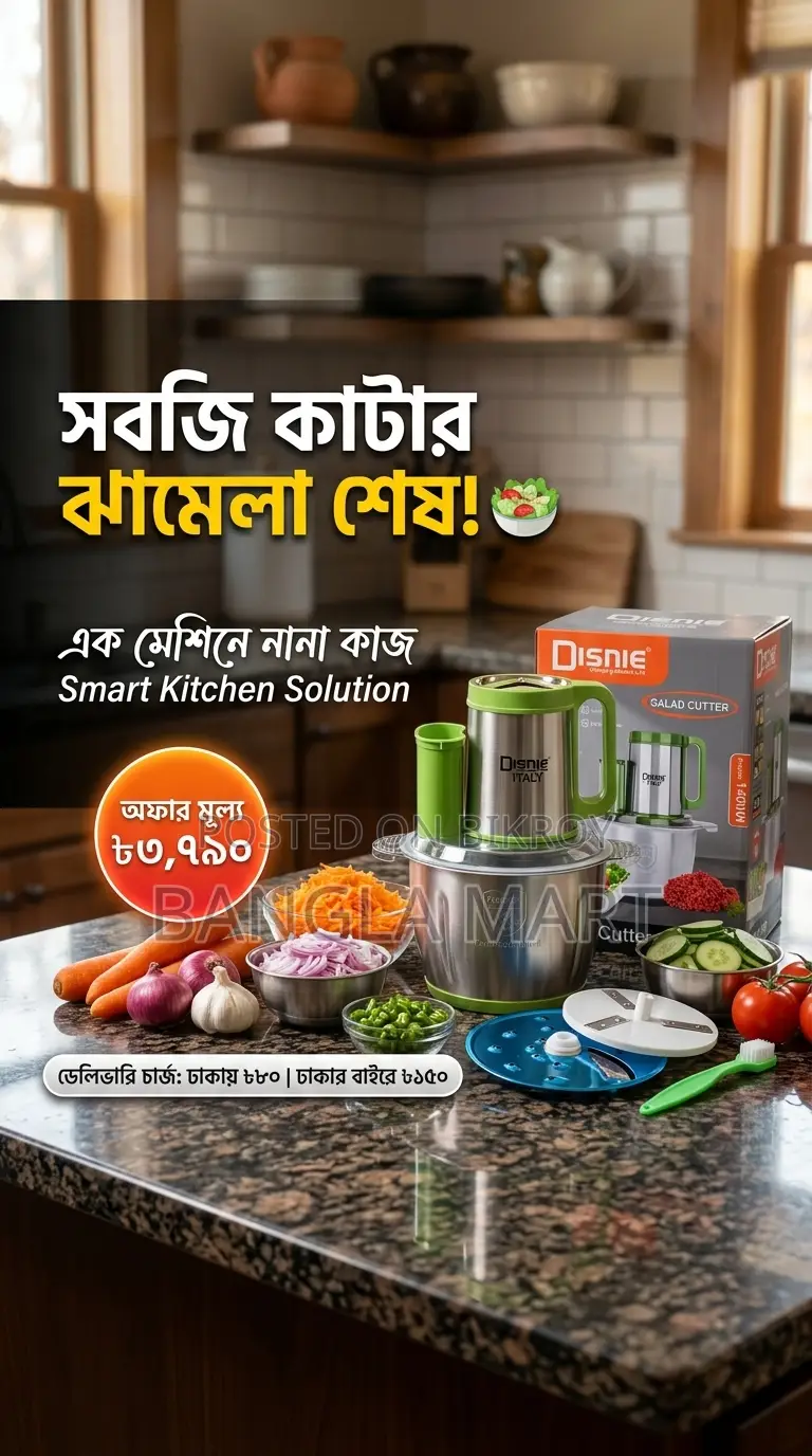 ডিসনি ডিএসসি-৮০৮ ইলেকট্রিক ফুড চপার ও সালাদ কাটার | ৩.৫ লিটার