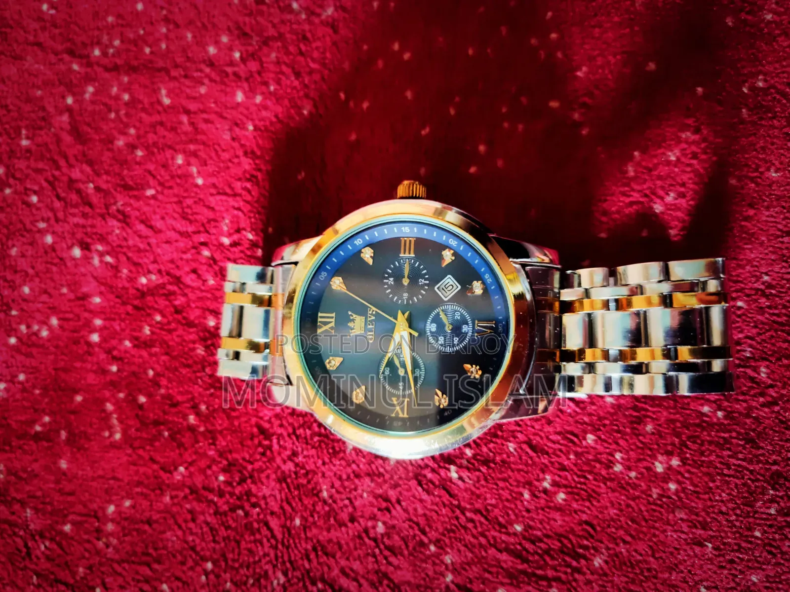 OLEVS Two-Tone Blue Dial Men's Watch - Fresh Condition