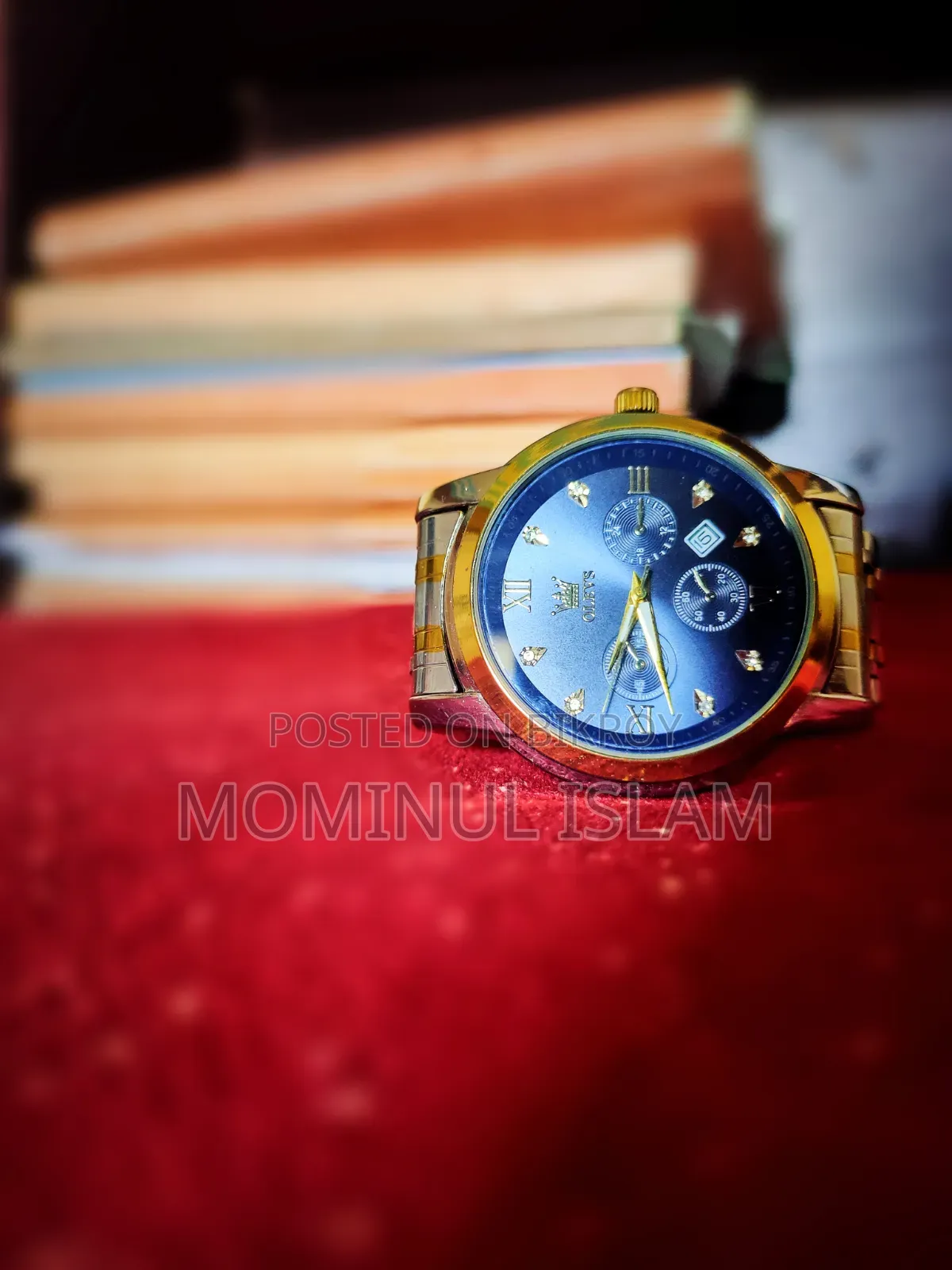 OLEVS Two-Tone Blue Dial Men's Watch - Fresh Condition