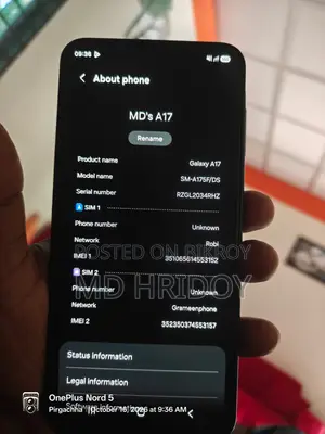 নতুন স্যামসাং গ্যালাক্সি এ১৭ ৫জি ১২৮ জিবি কালো