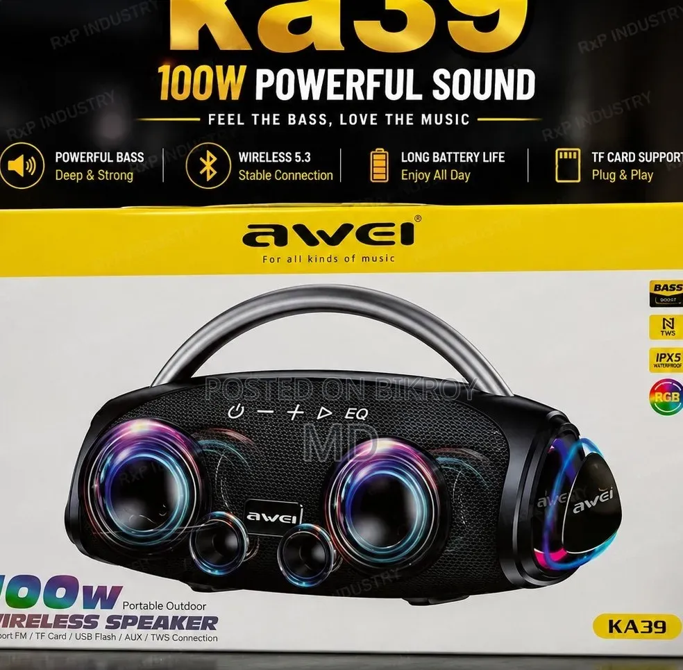 AWEI KA39 100W Portable Wireless Bluetooth Speaker With Extra 6