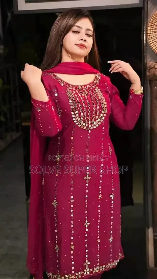 🌸✨ প্রিমিয়াম কারচুপি থ্রি-পিস কালেকশন