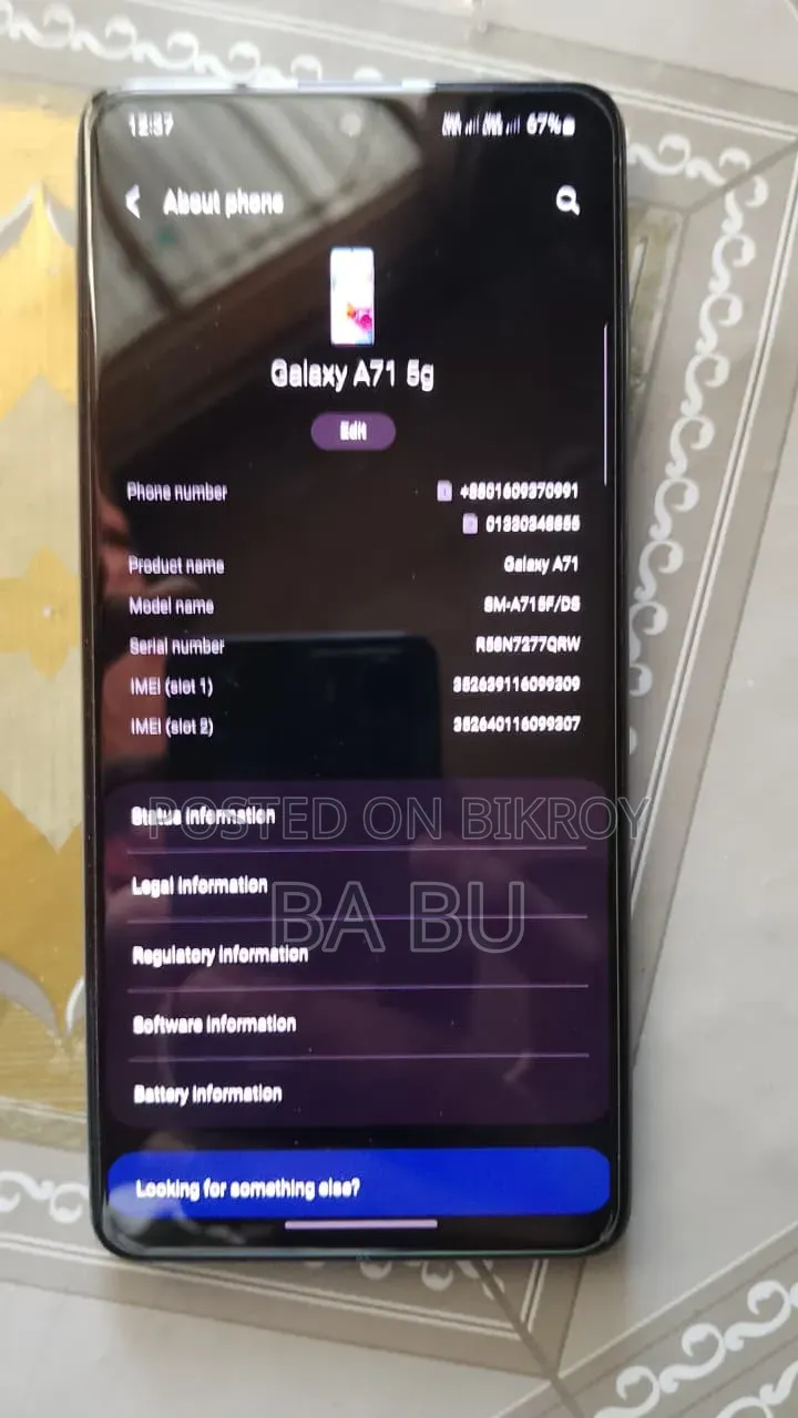 Samsung Galaxy A71 5G 128 GB Blue