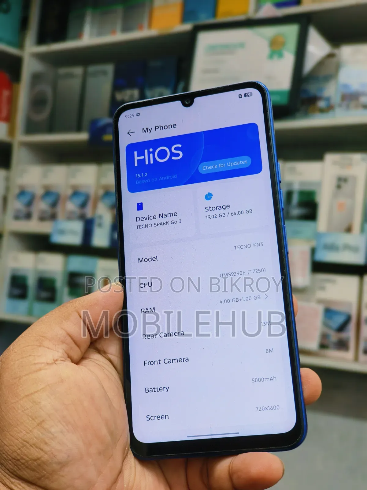 টেকনো স্পার্ক গো ৩ ৬৪ জিবি নীল