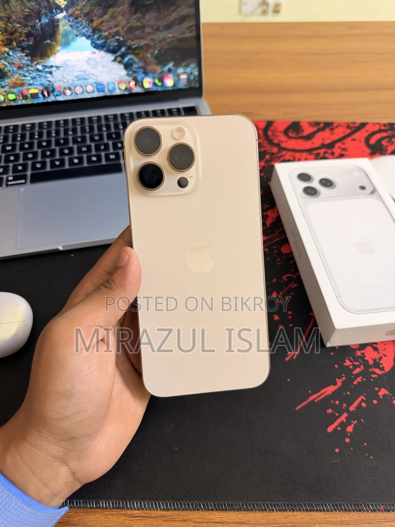 অ্যাপল আইফোন ১৬ প্রো ম্যাক্স ২৫৬ জিবি গোল্ড