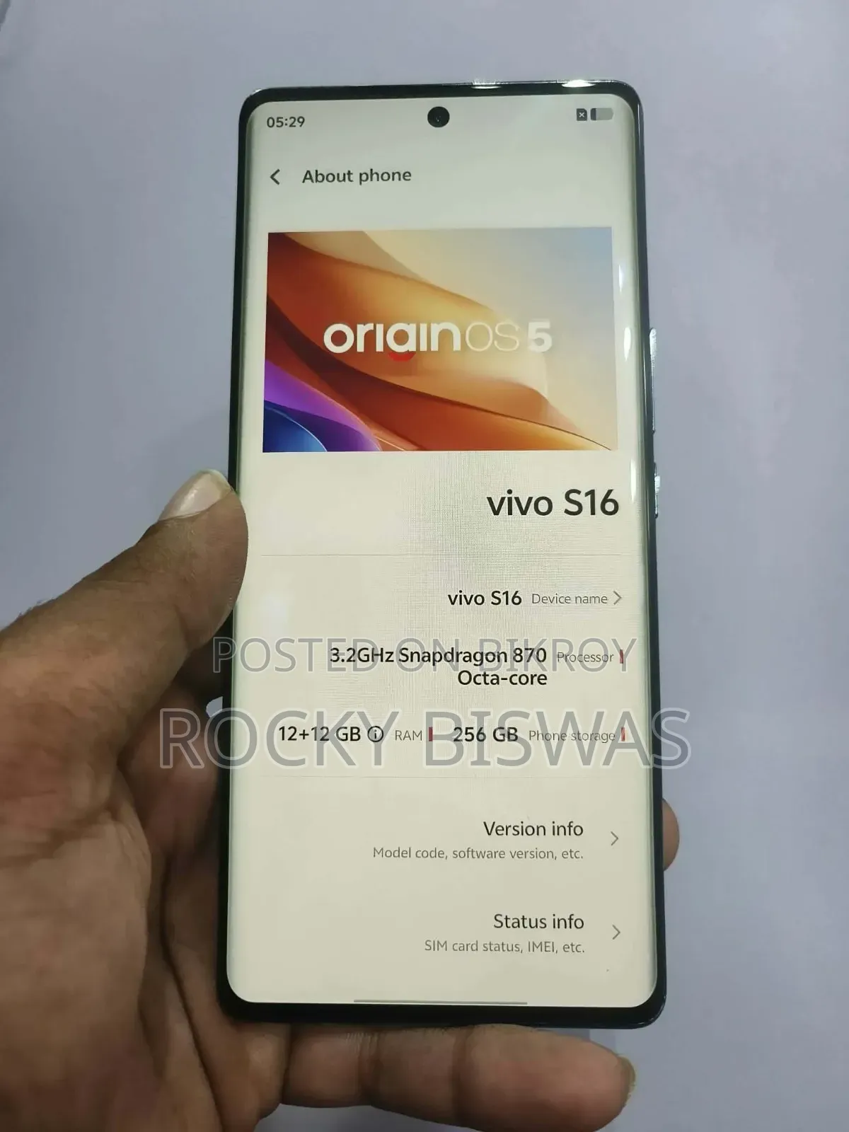 Vivo S16 256 GB Gray