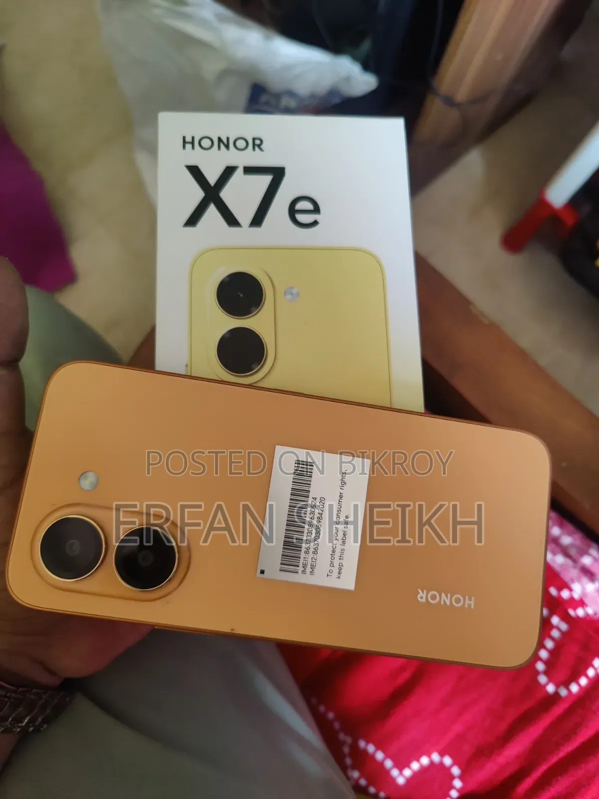 নিউ অনার এক্স৭ই ১২৮ জিবি রোজ গোল্ড