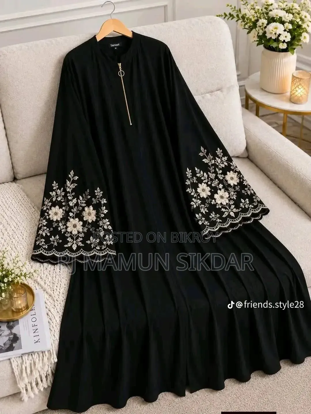 Dubai Cherry Fabric New Design Burqa
