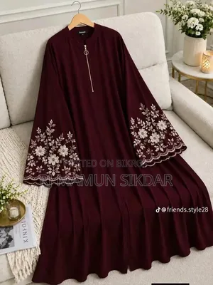 Dubai Cherry Fabric New Design Burqa