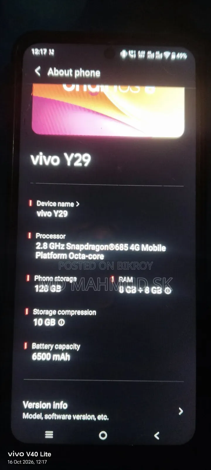 Vivo Y29 4G 128 GB Gray