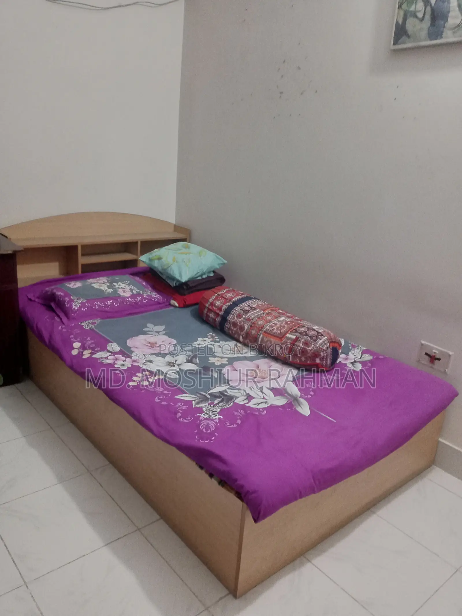 Two Melamine Board Beds for Sale with Mattress