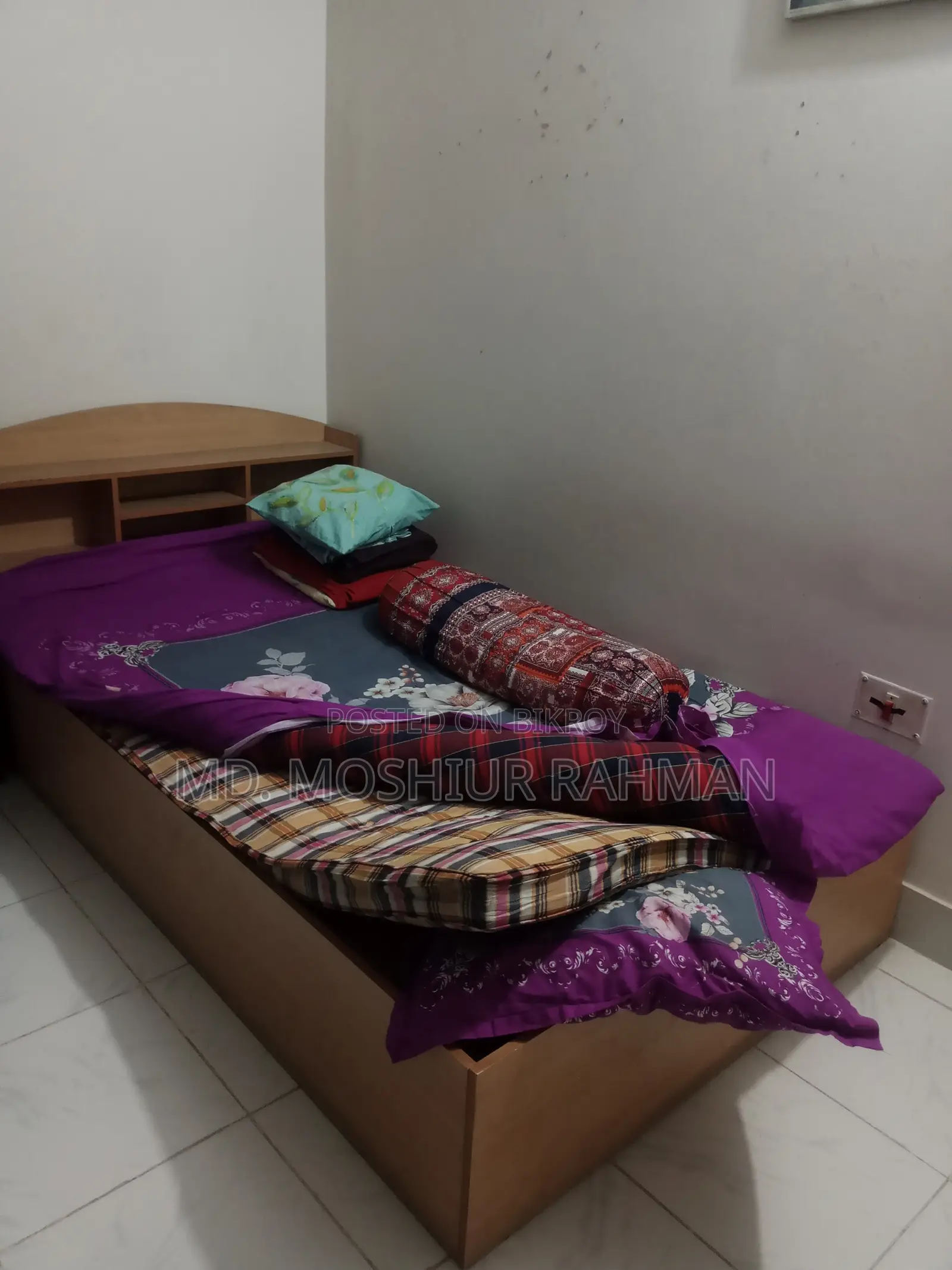 Two Melamine Board Beds for Sale with Mattress