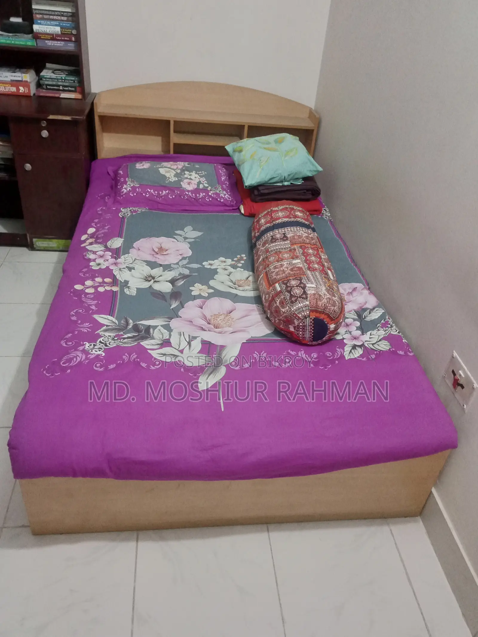 Two Melamine Board Beds for Sale with Mattress