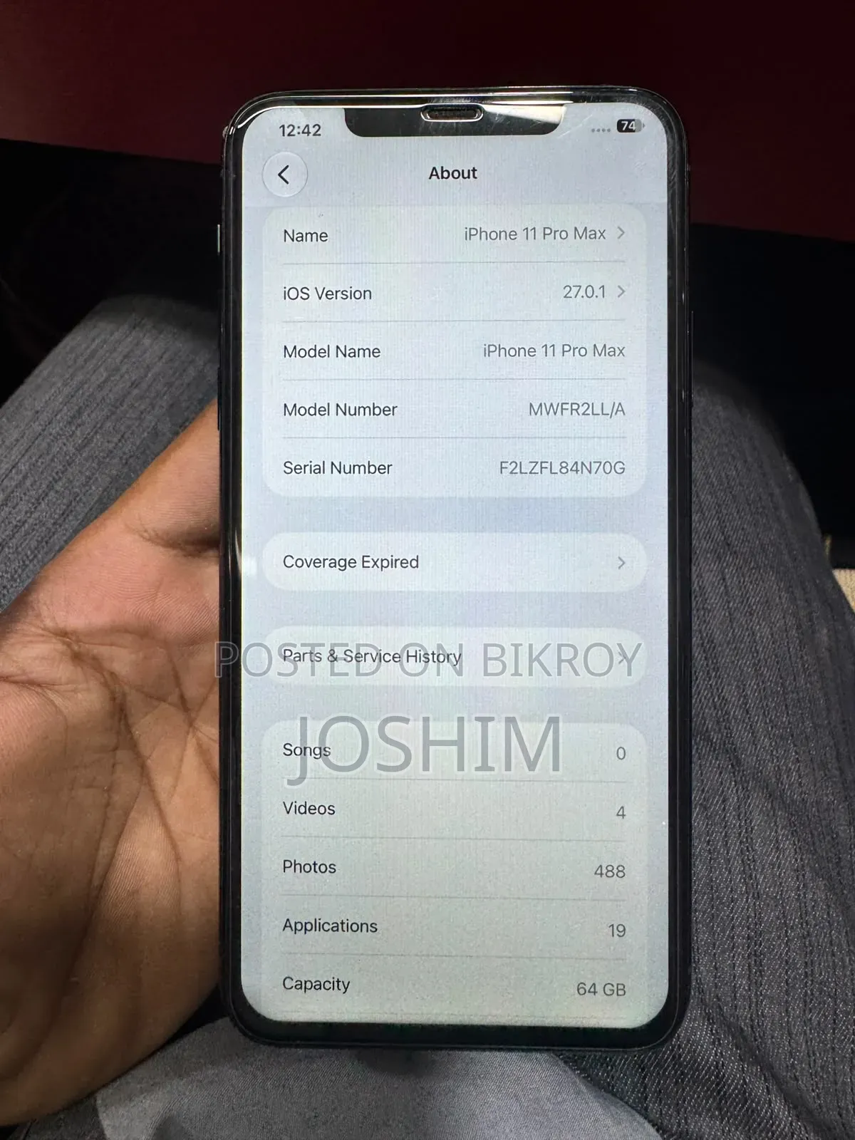 Apple iPhone 11 Pro Max 64 GB Gray