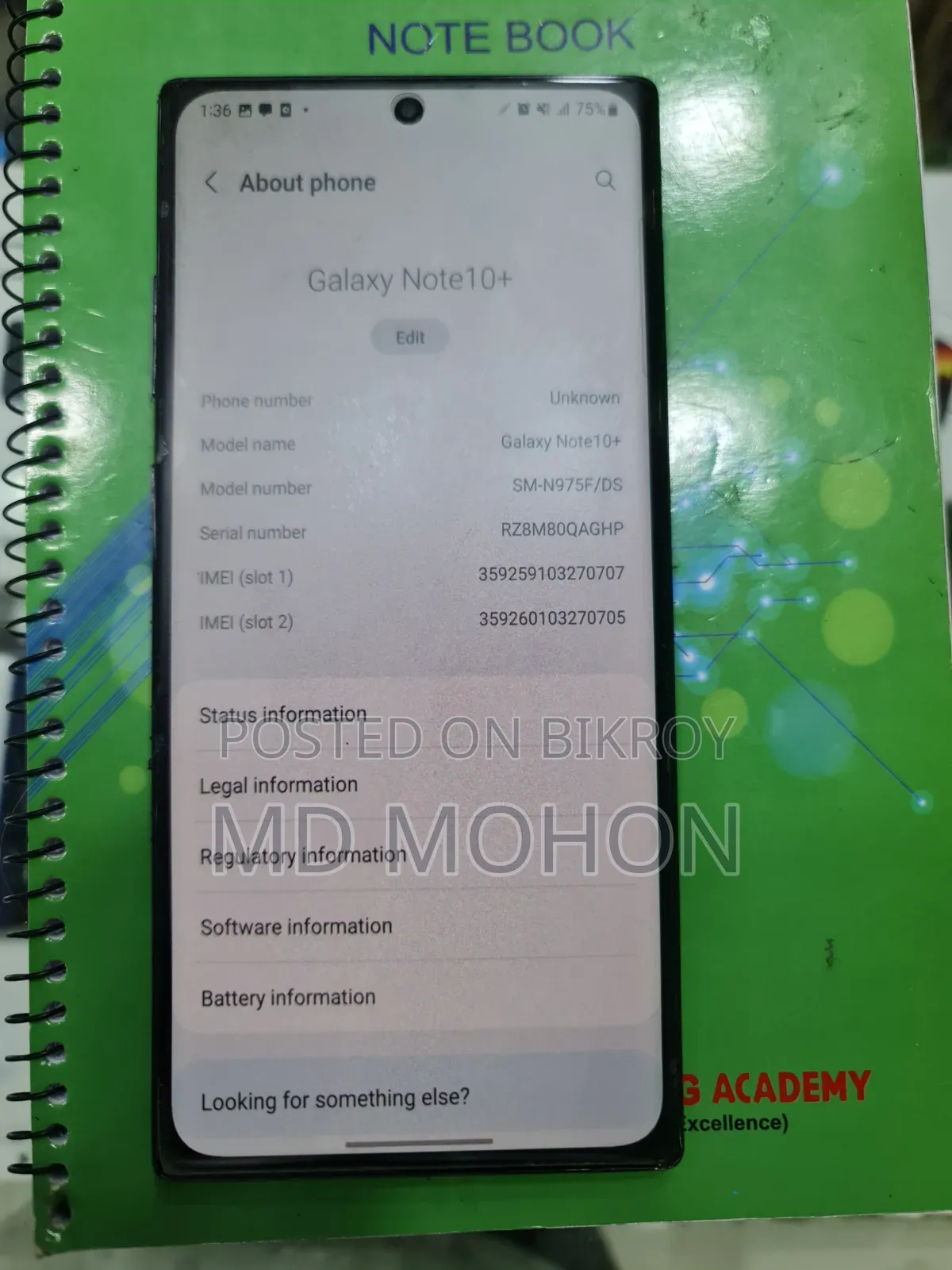 Samsung Galaxy Note 10 Plus 256 GB Black