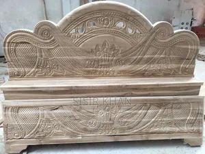 Bed made with Chittagong teak wood.