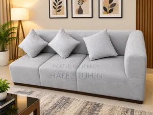 Modern 3-Seater Fabric Sofa