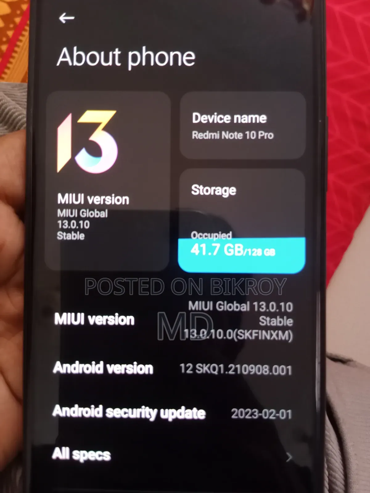 Xiaomi Redmi Note 10 Pro 128 GB Black