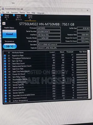 Samsung 750gb Laptop HDD