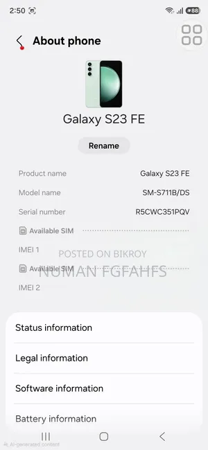 Samsung Galaxy S23 FE 128 GB Green