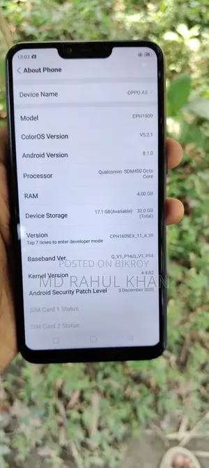 Oppo A5 32 GB Blue