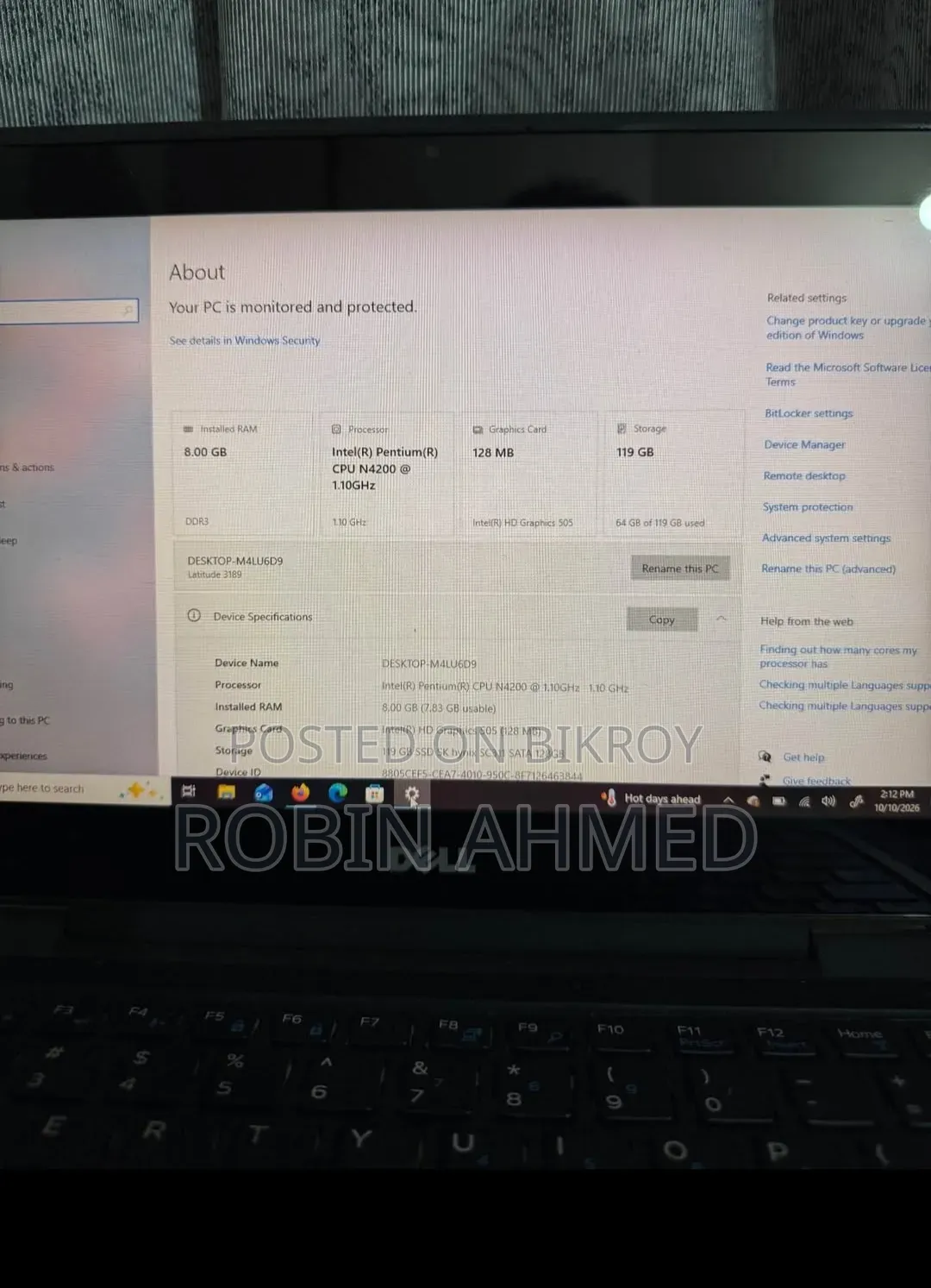 Laptop Dell Chromebook 3189 8GB Intel Core 2 Quad SSD 128GB