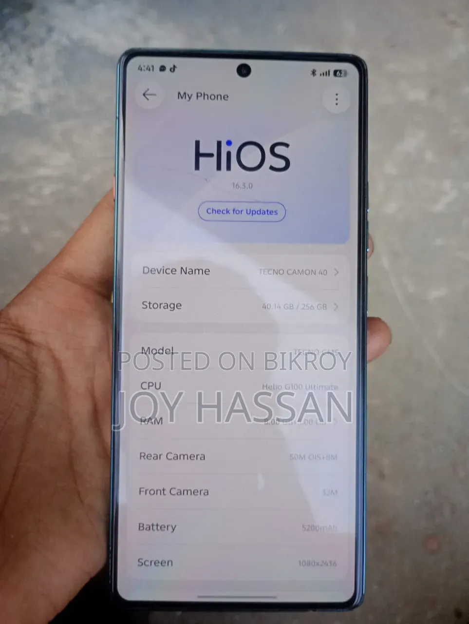 Tecno Camon 40 256 GB Blue