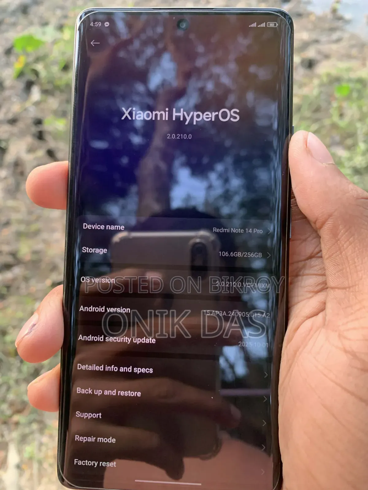 শাওমি রেডমি নোট ১৪ প্রো ২৫৬ জিবি কালো