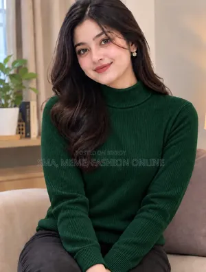 Premium Ribbed High Neck Sweater