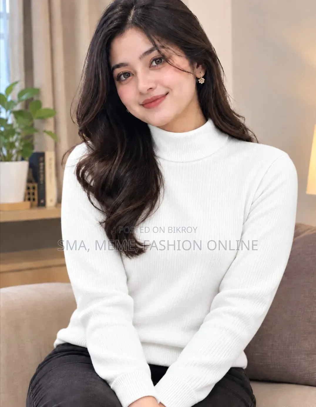 Premium Ribbed High Neck Sweater