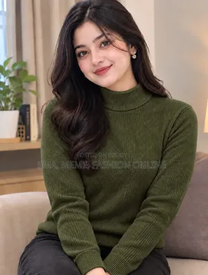 Premium Ribbed High Neck Sweater