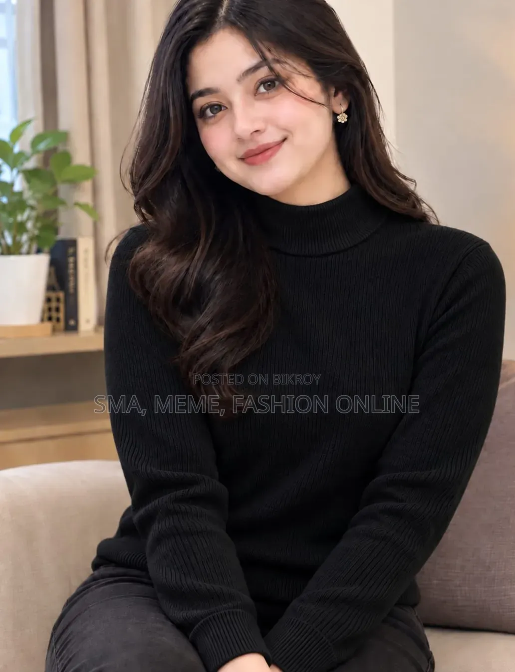 Premium Ribbed High Neck Sweater