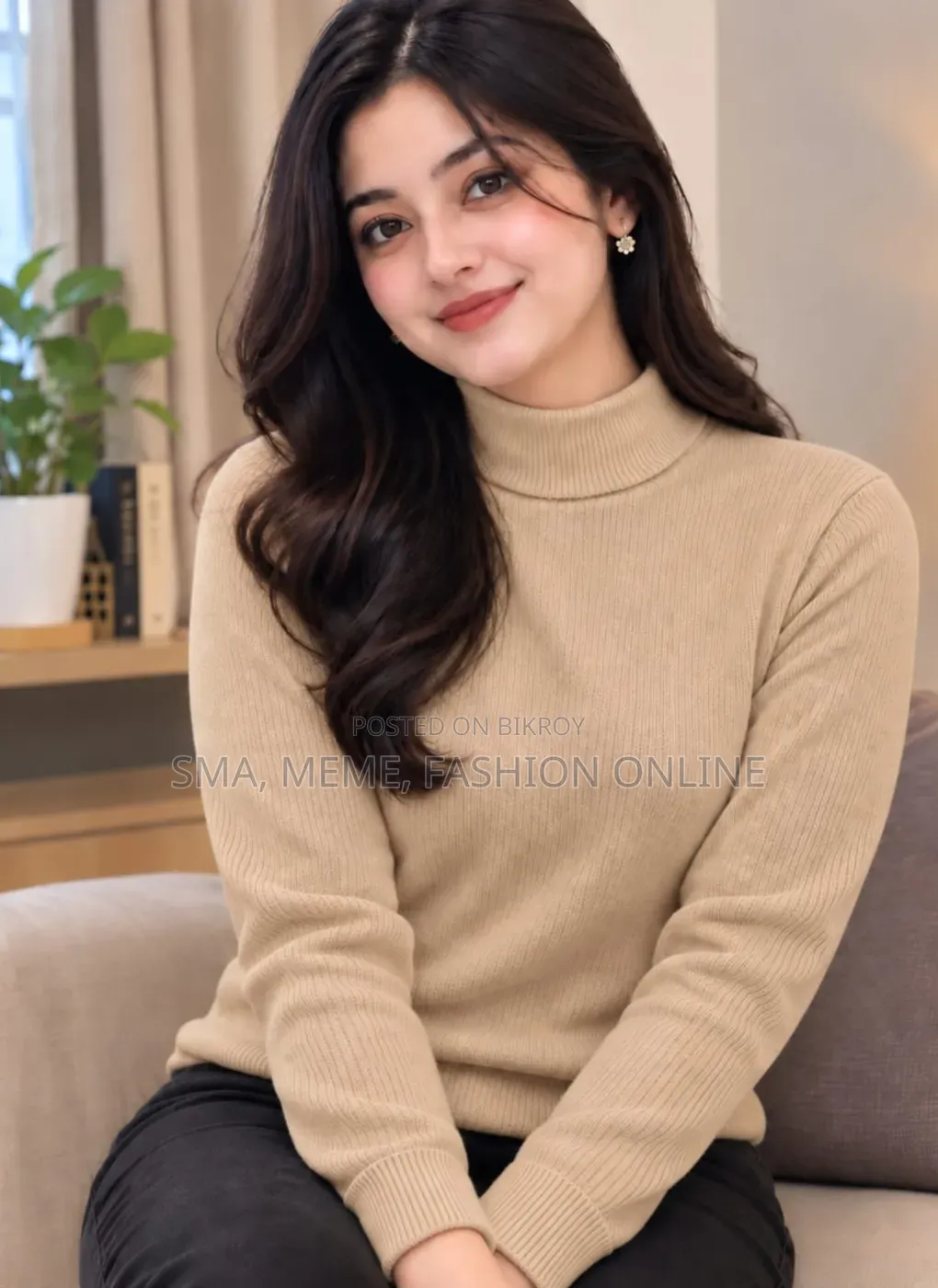 Premium Ribbed High Neck Sweater