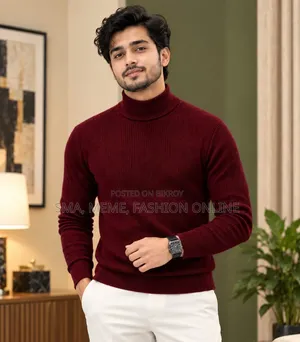 Premium Ribbed High Neck Sweater