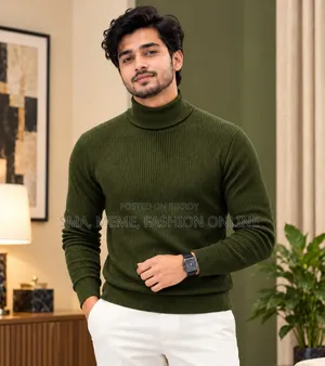 Premium Ribbed High Neck Sweater