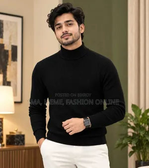 Premium Ribbed High Neck Sweater