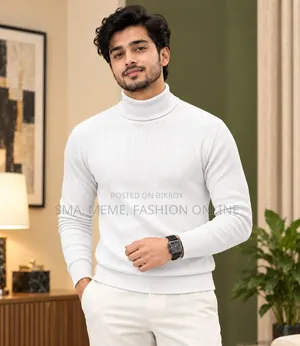 Premium Ribbed High Neck Sweater