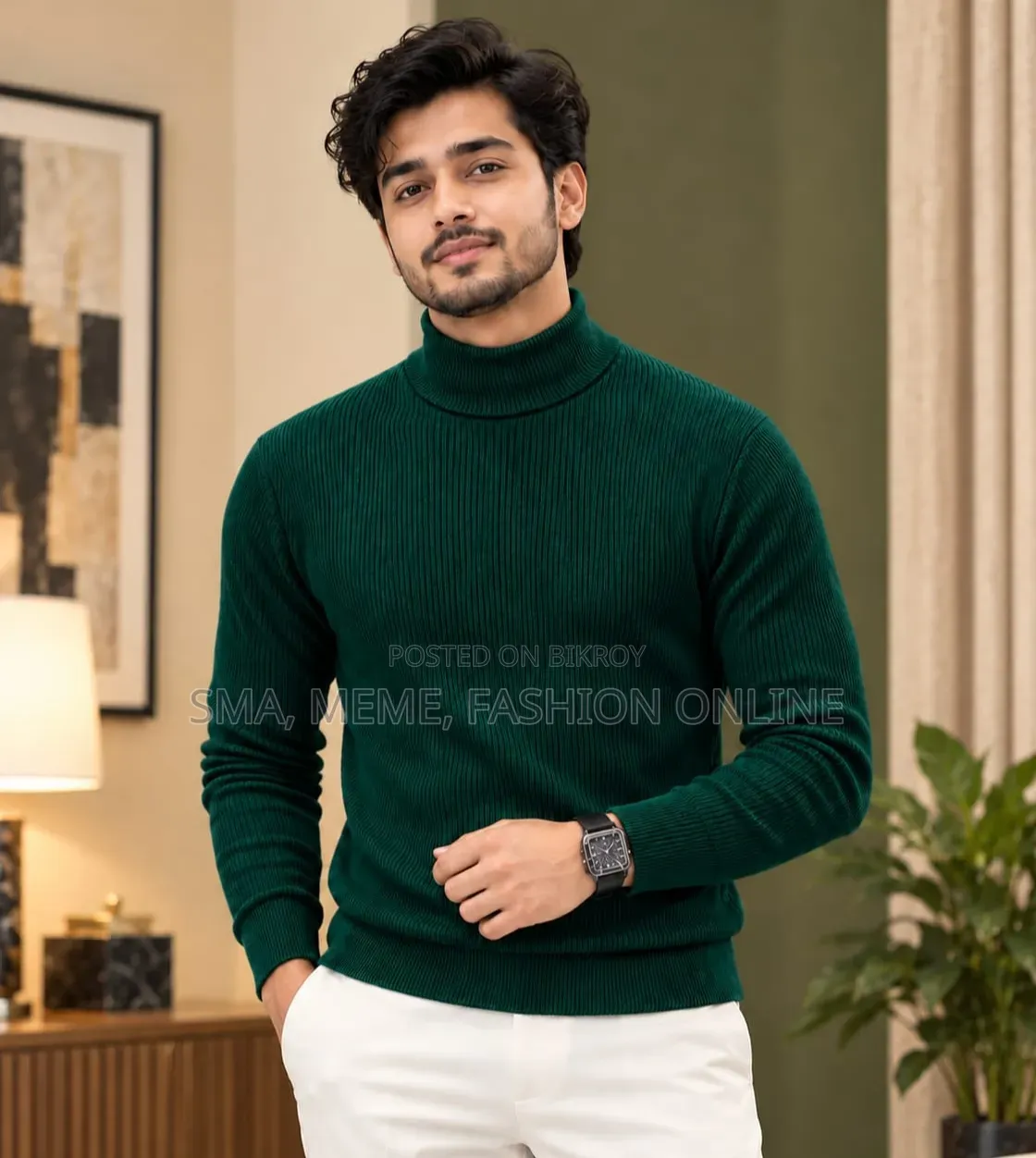 Premium Ribbed High Neck Sweater