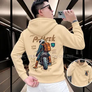 Stylish Solid Printed Cotton Hoodie